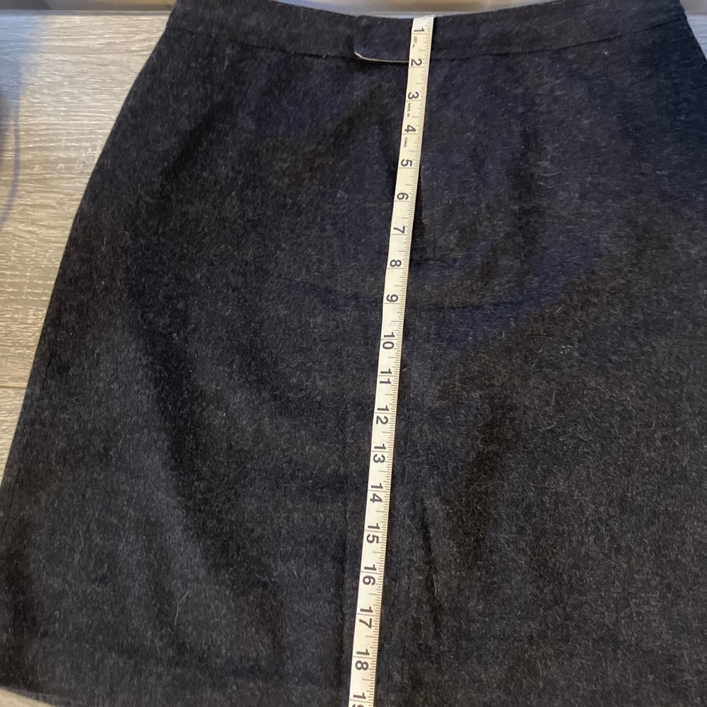 J. Crew wool blend Charcoal A-Line Skirt - Picture 3 of 6
